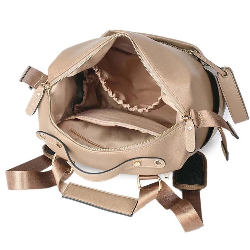 Mochila Maternidade de Couro Multifuncional