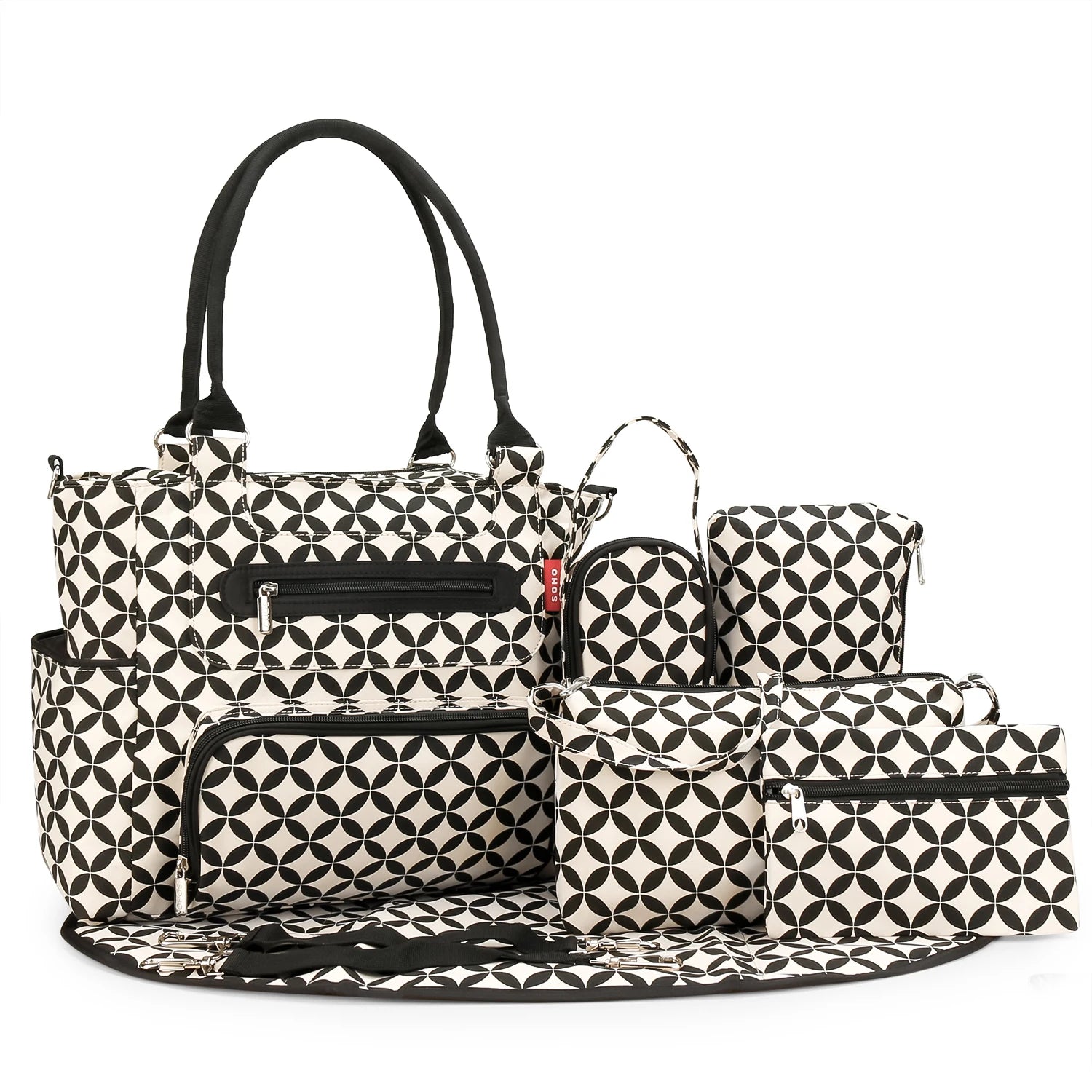 Conjunto Completo de Bolsas de Fraldas 7 em 1 - Praticidade e Estilo