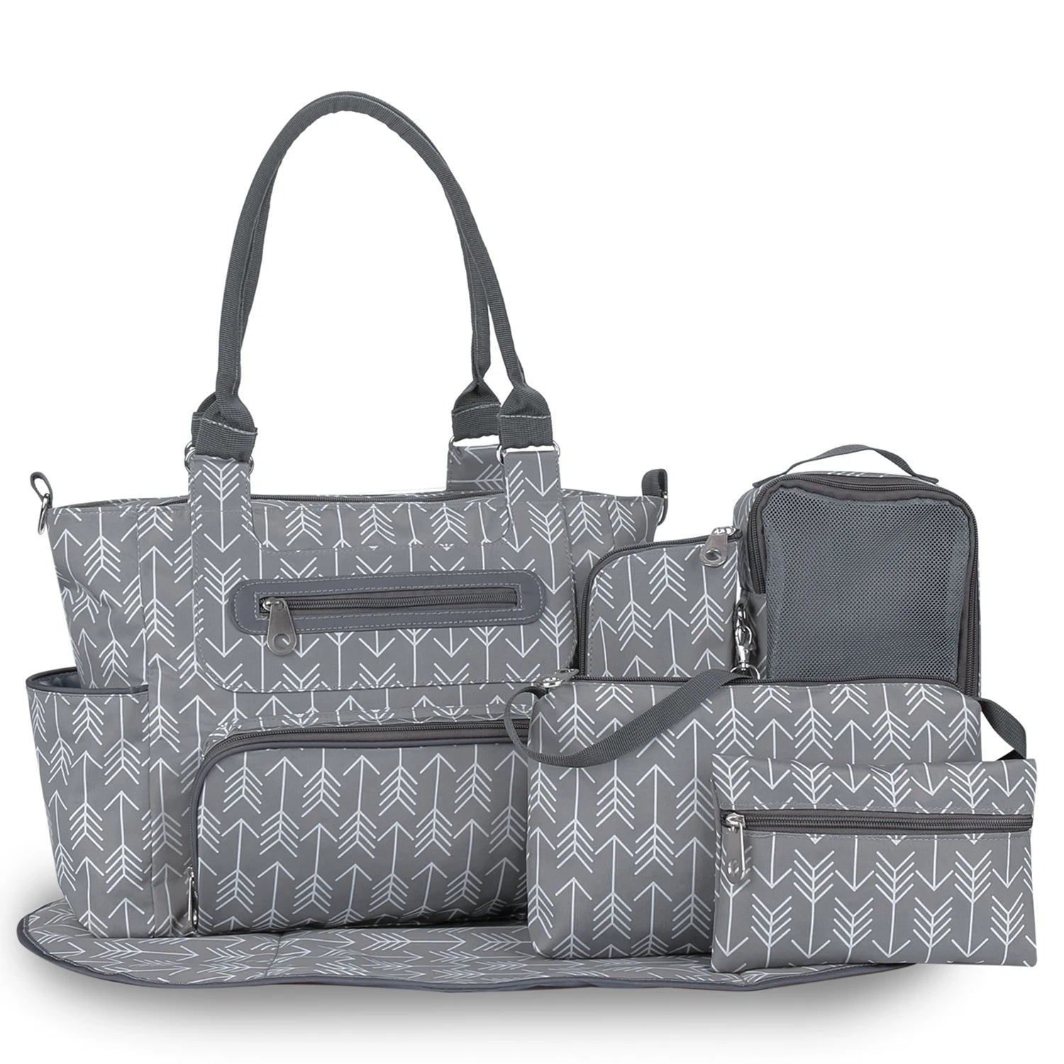 Conjunto Completo de Bolsas de Fraldas 7 em 1 - Praticidade e Estilo