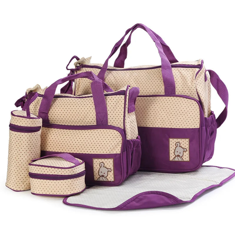 Conjunto Completo de Bolsas Maternidade Multifuncionais 5 em 1