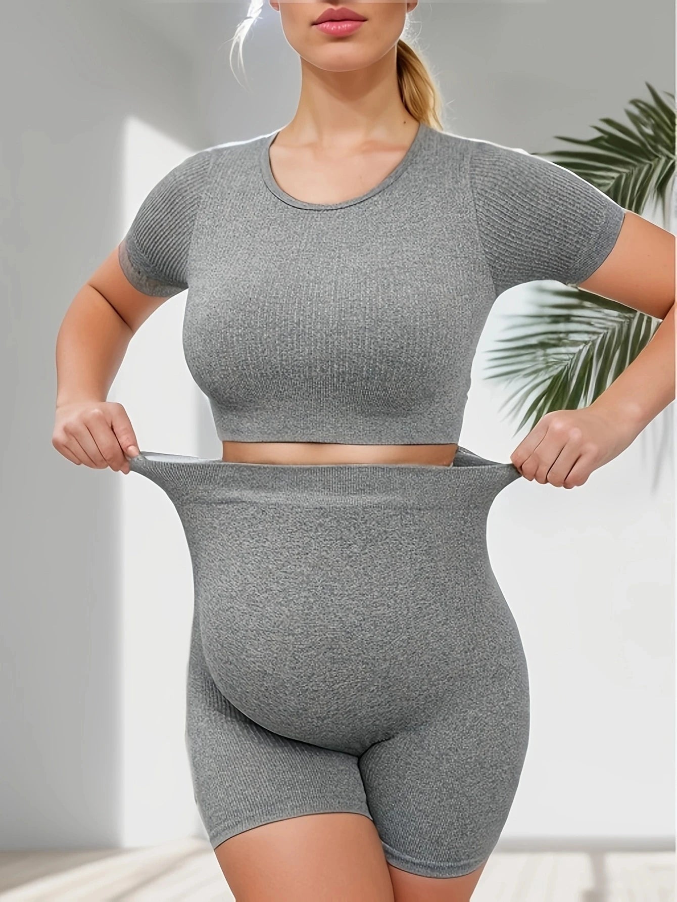 Legging Maternidade Conforto Sem Costura com Suporte