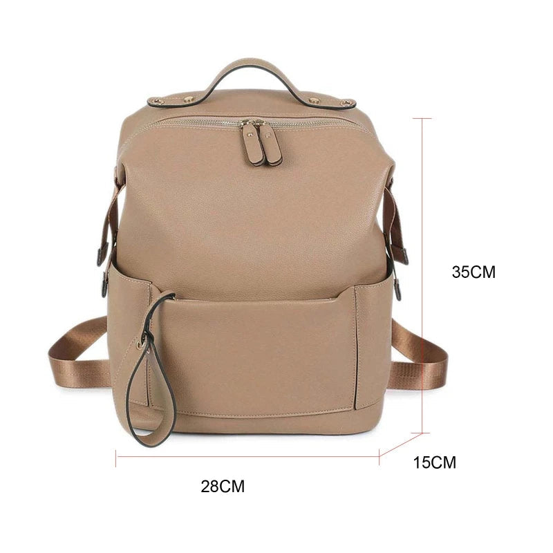 Mochila Maternidade de Couro Multifuncional