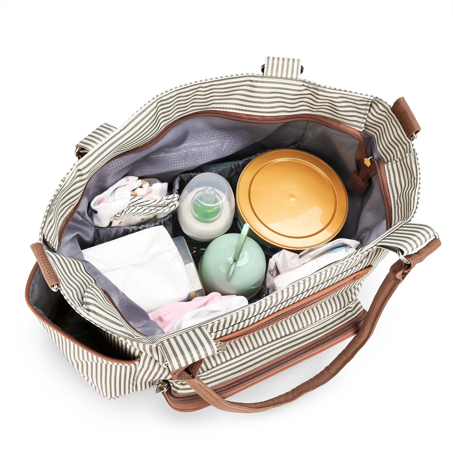 Conjunto Completo de Bolsas de Fraldas 7 em 1 - Praticidade e Estilo